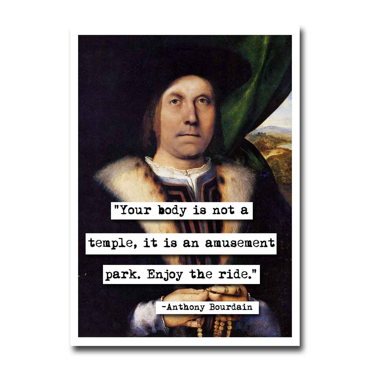 Anthony Bourdain Amusement Park Quote Blank Greeting Card
