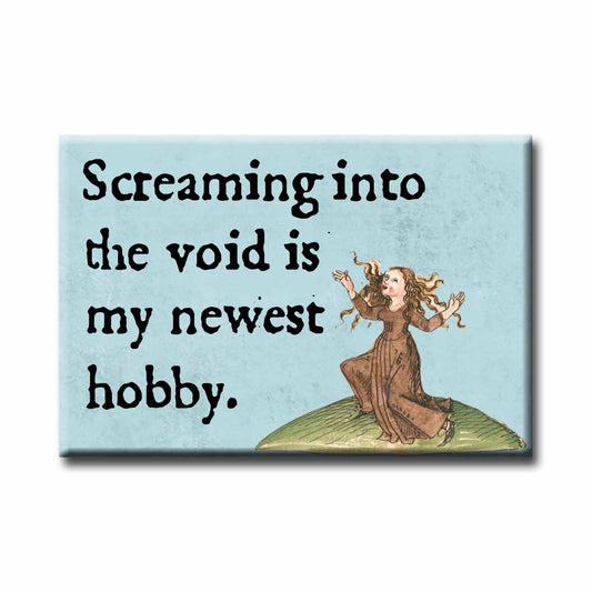 Medieval Marginalia Screaming Into the Void Refrigerator Magnet