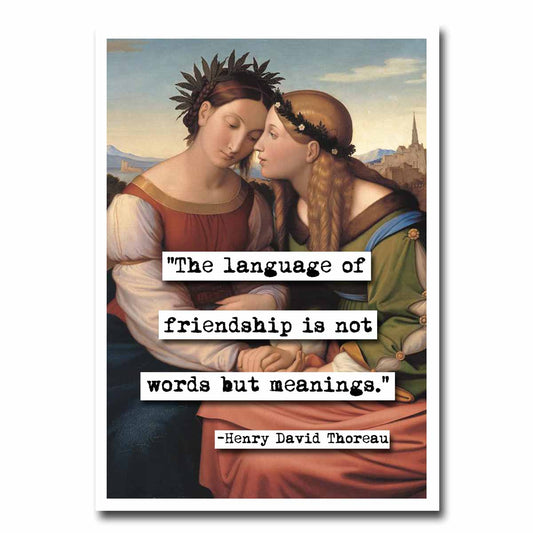 Henry David Thoreau Friendship Quote Blank Greeting Card