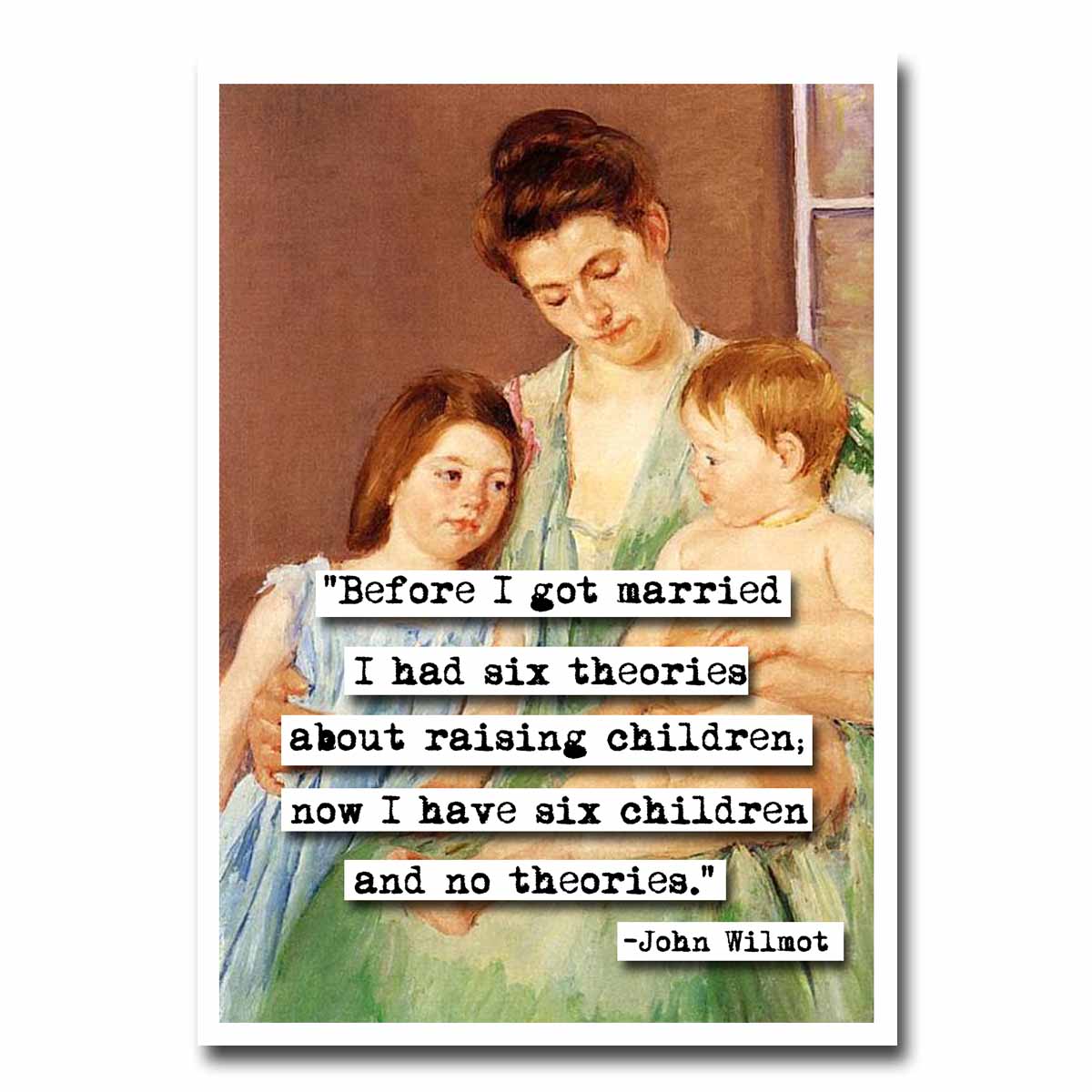 John Wilmont Children Quote Blank Greeting Card