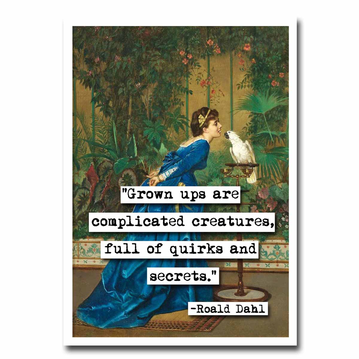 Roald Dahl Quirks And Secrets Quote Blank Greeting Card
