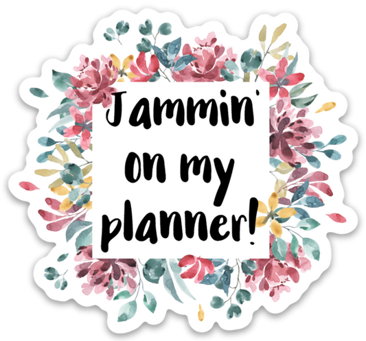 Jammin' on My Planner Vinyl Sticker