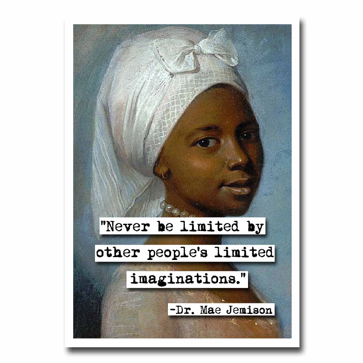 Dr. Mae Jemison Imagination Quote Blank Greeting Card
