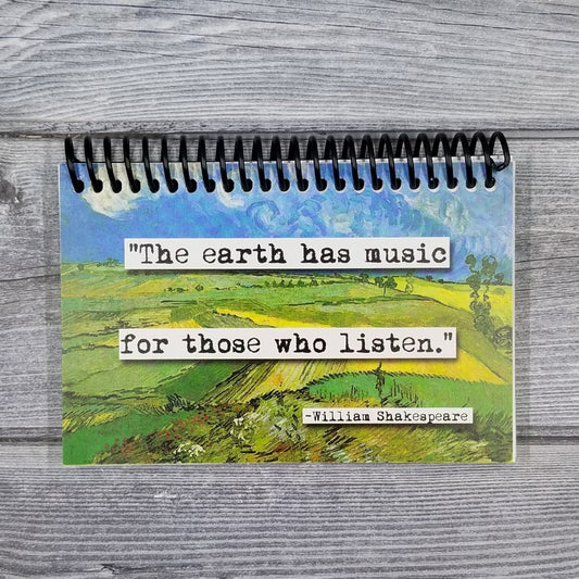 Shakespeare the Earth Has Music Quote Blank 4x6 Notepad