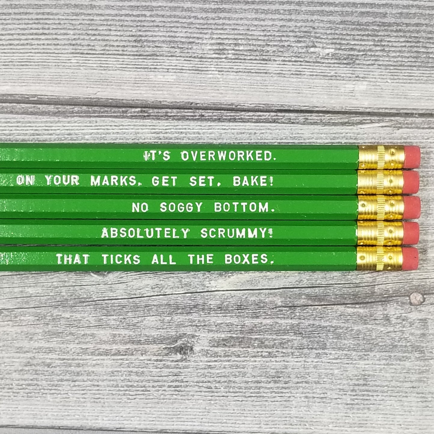 Great British Bake Quote Pencils