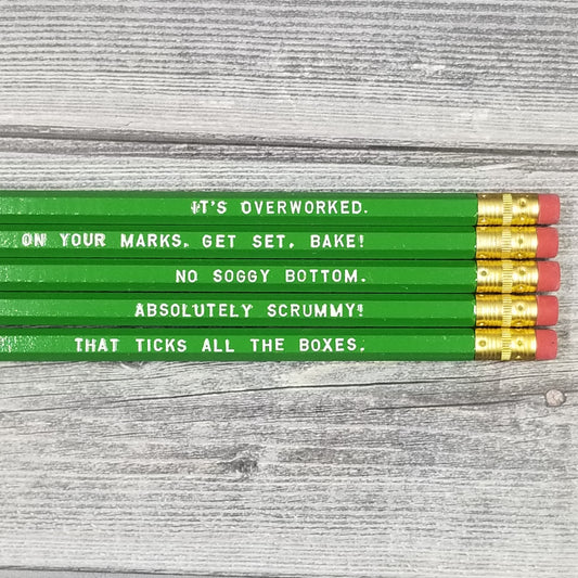 Great British Bake Quote Pencils