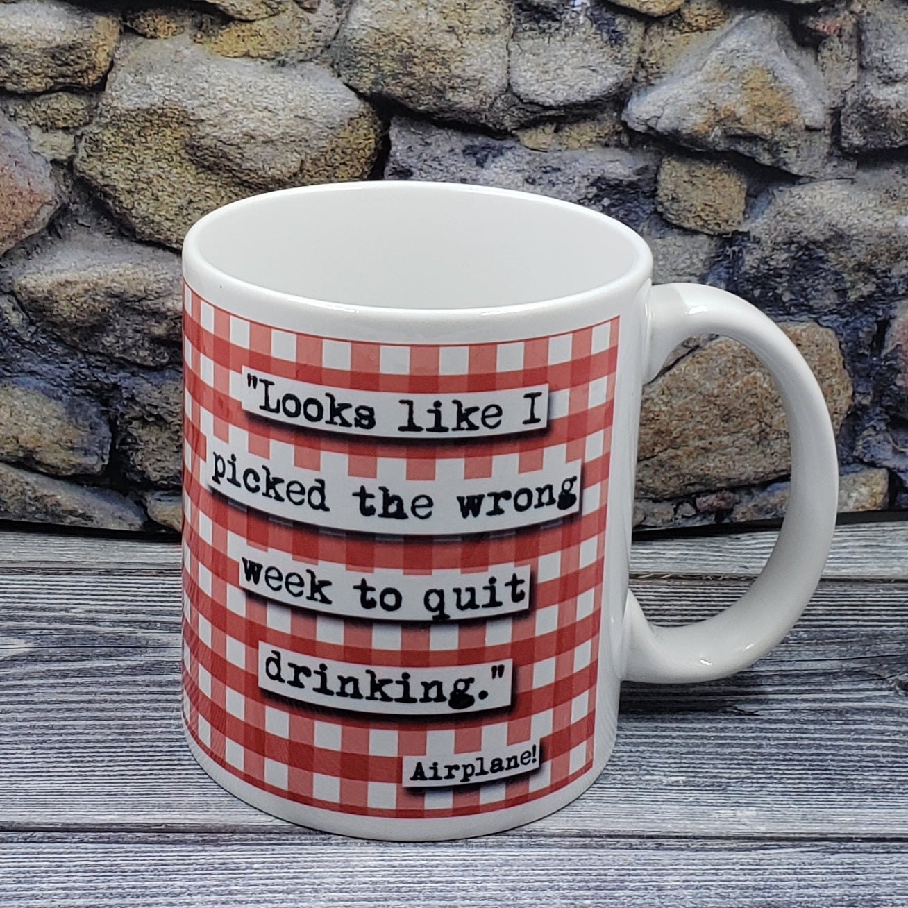 Airplane Wrong Week to Quit Drinking Mug