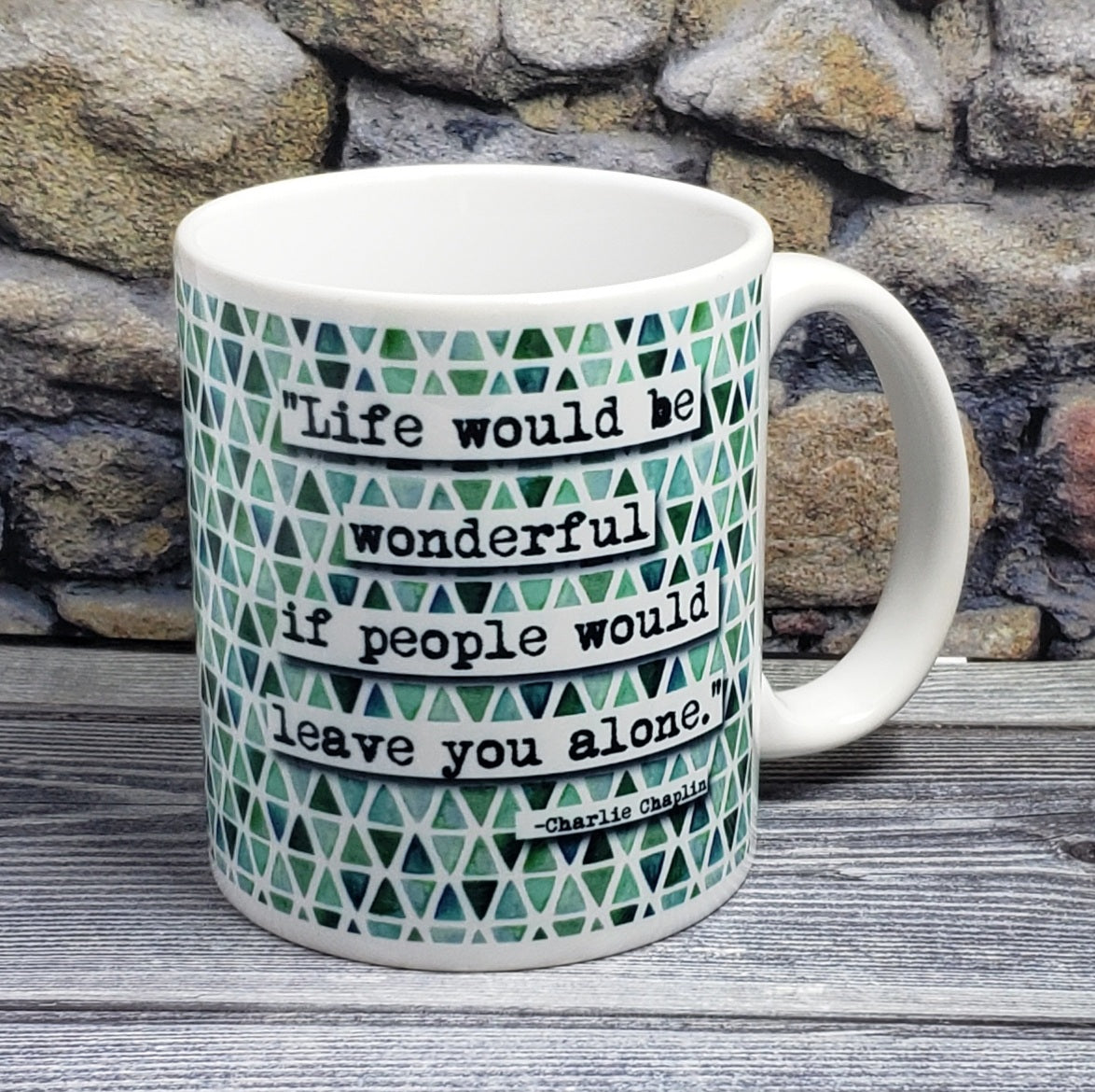 Charlie Chaplin Quote Mug