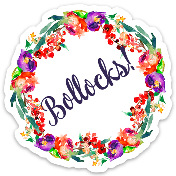 Bollocks Vinyl Sticker NSFW