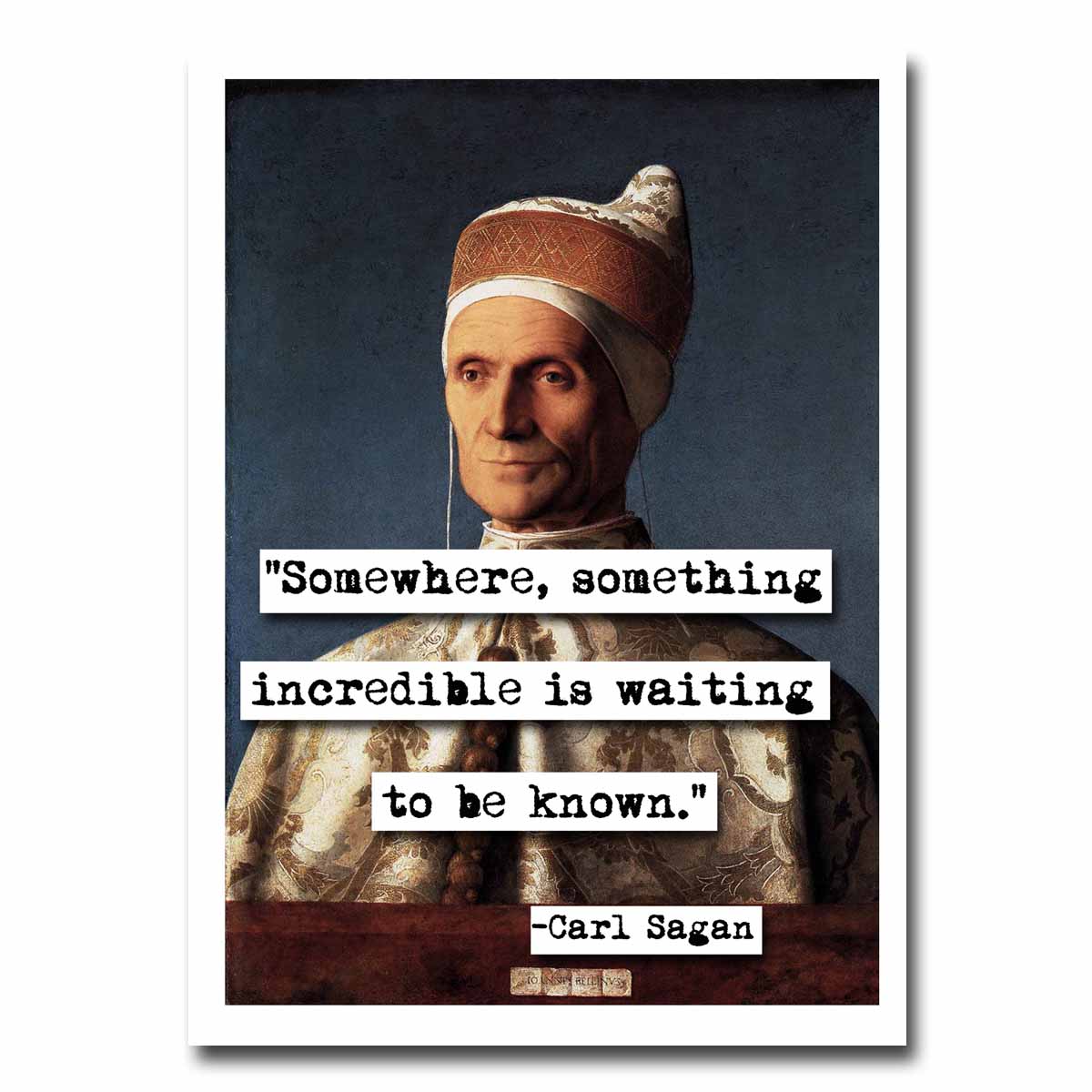 Carl Sagan Somewhere Something Quote Blank Greeting Card