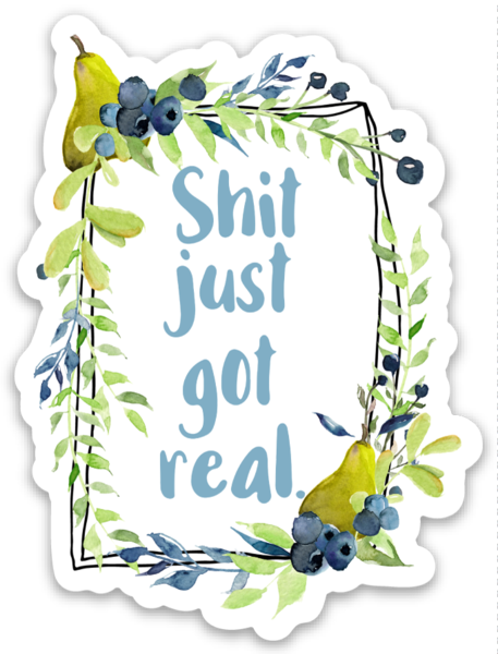 Shit Just Got Real Vinyl Sticker NSFW