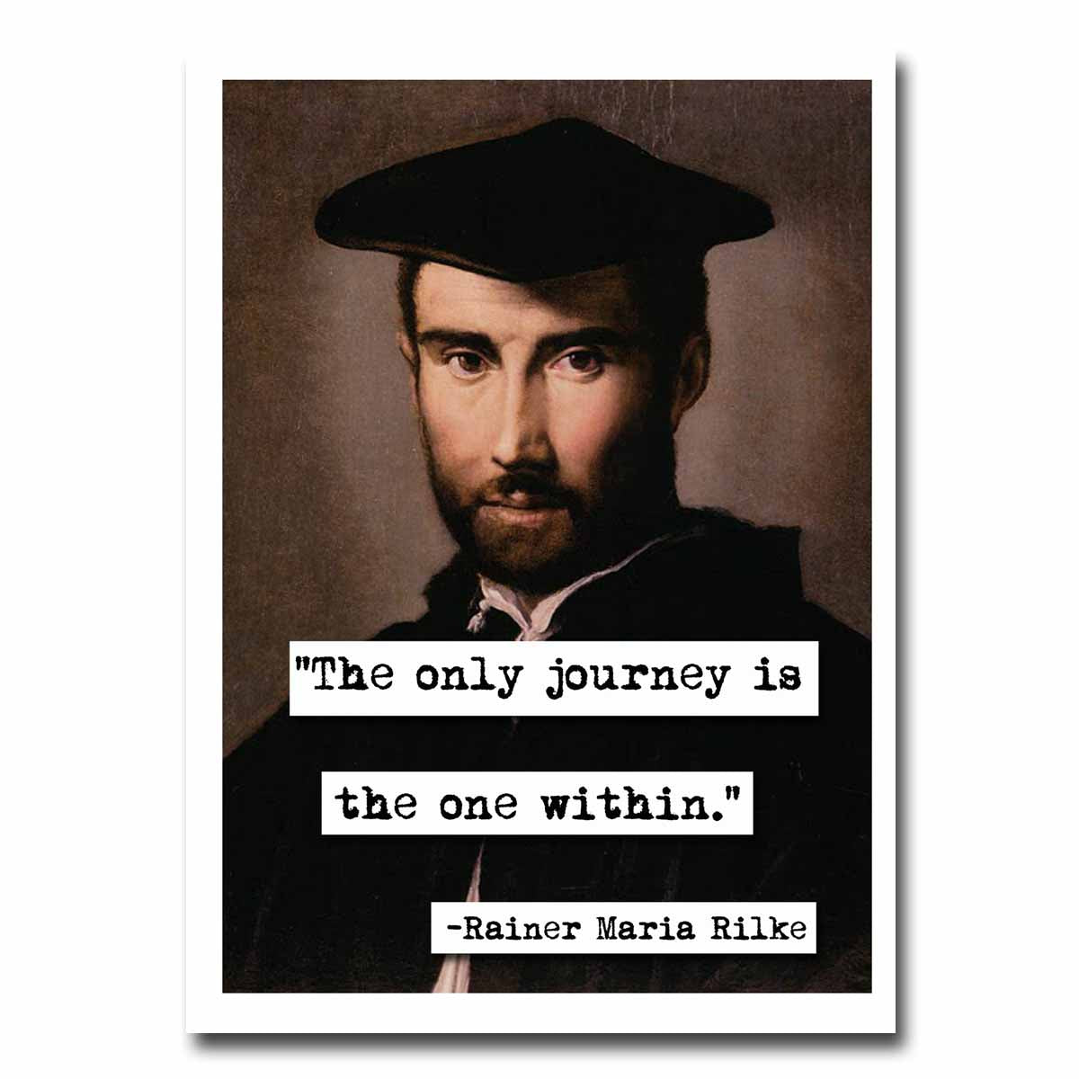 Rainer Maria Rilke Quote Journey Blank Greeting Card