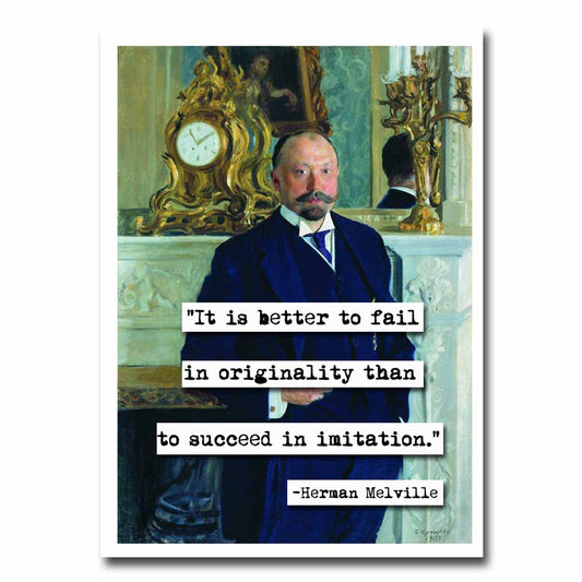 Herman Melville Originality Quote Blank Greeting Card