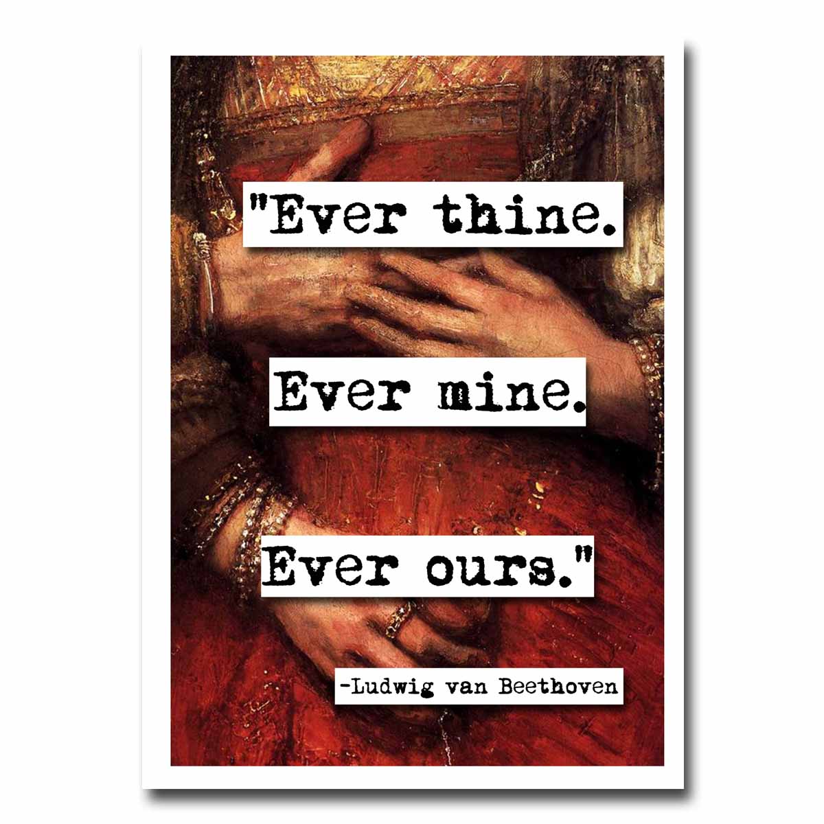 Wolfgang Amadeus Mozart Ever Thine Quote Blank Greeting Card