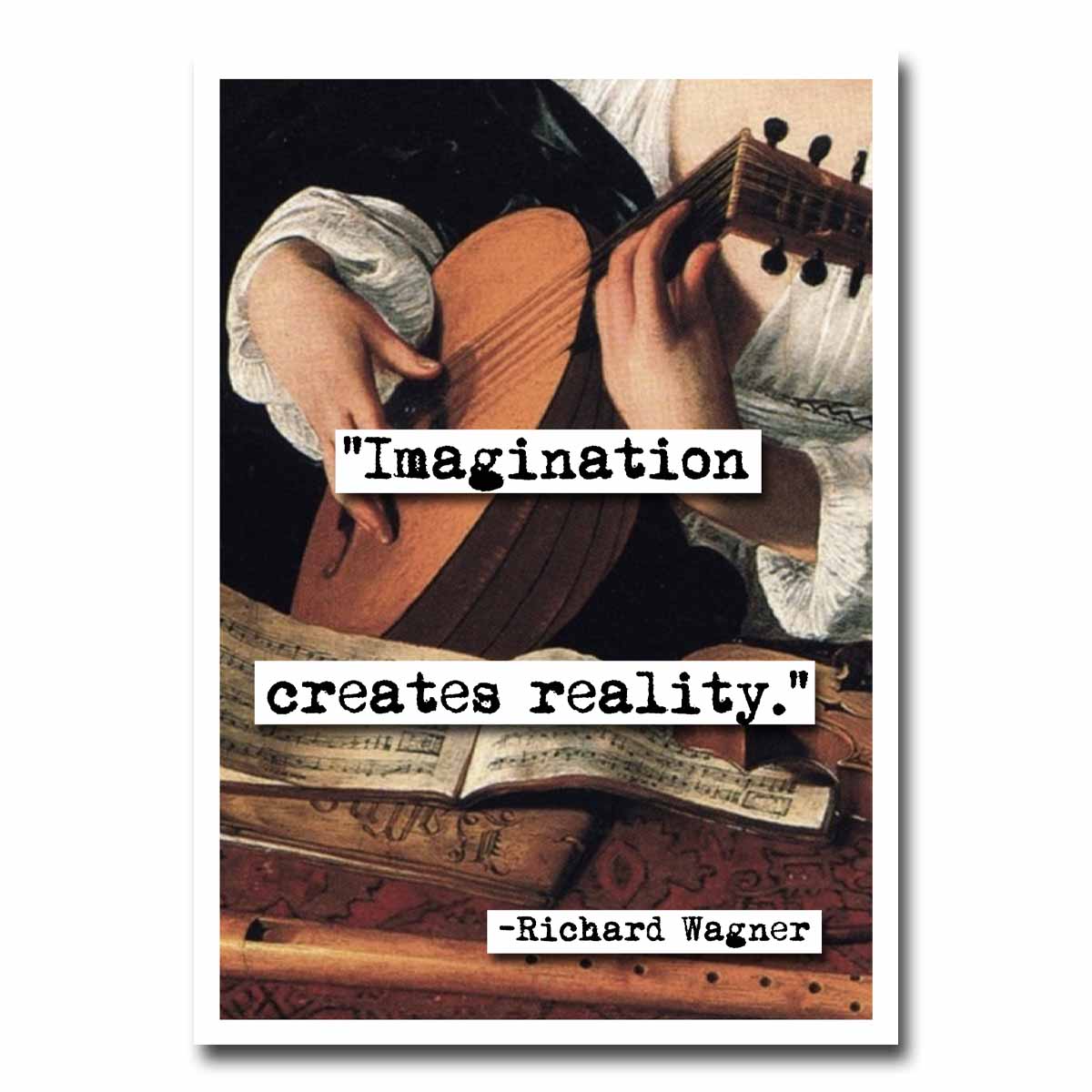 Richard Wagner Imagination Quote Blank Greeting Card