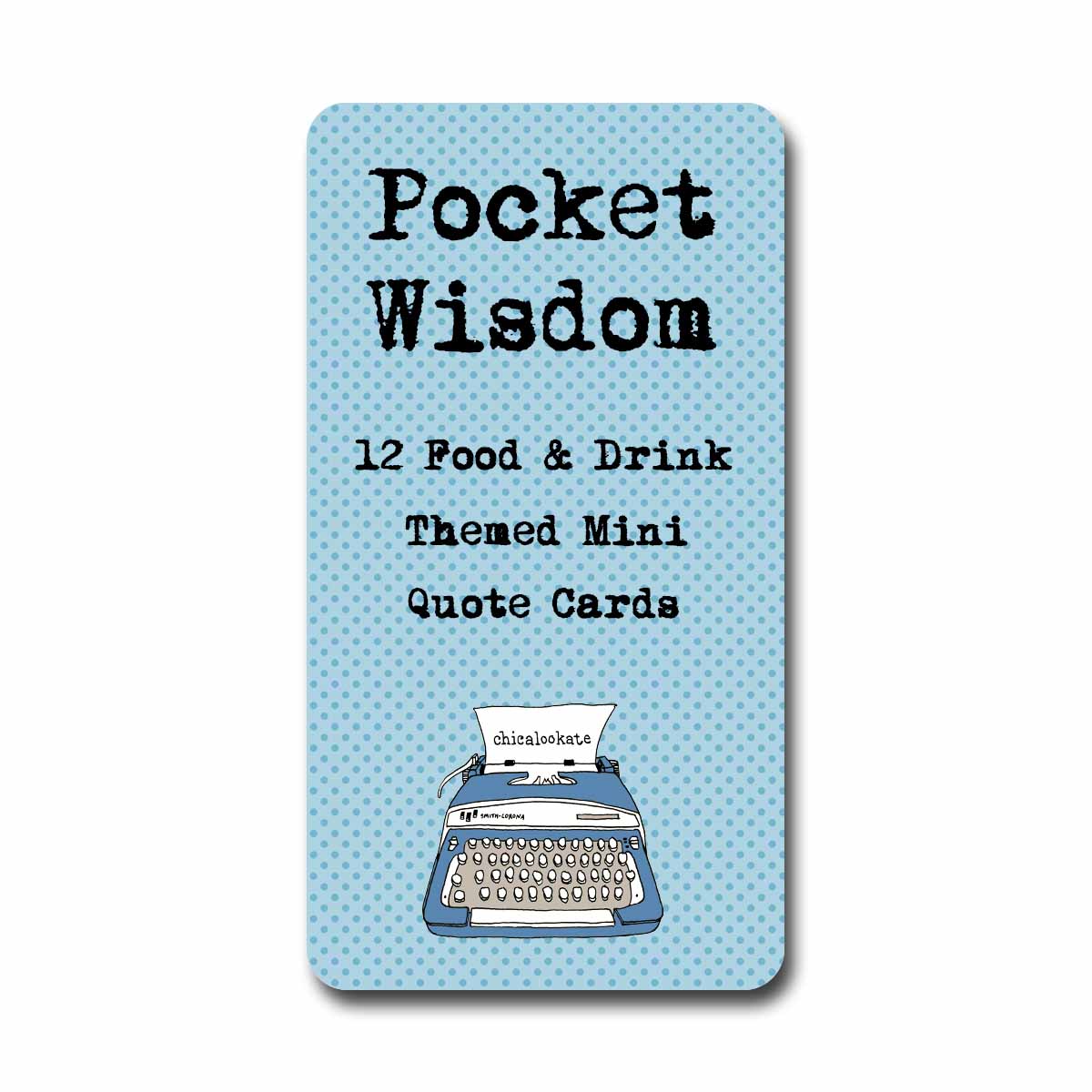 Food and Drink Pocket Wisdom Mini Quote Cards Set of 12