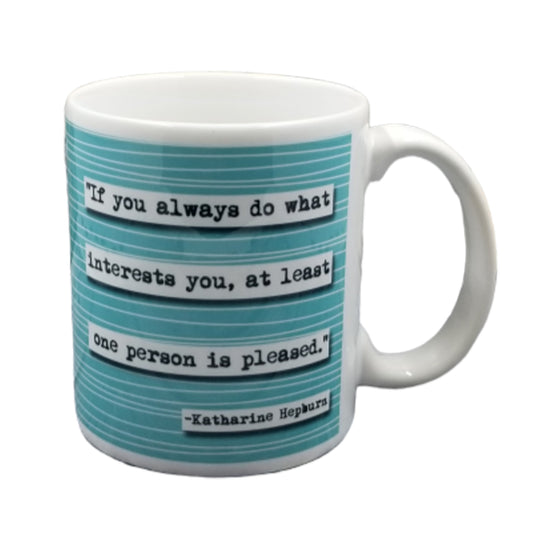 Katharine Hepburn Interests You Quote Mug