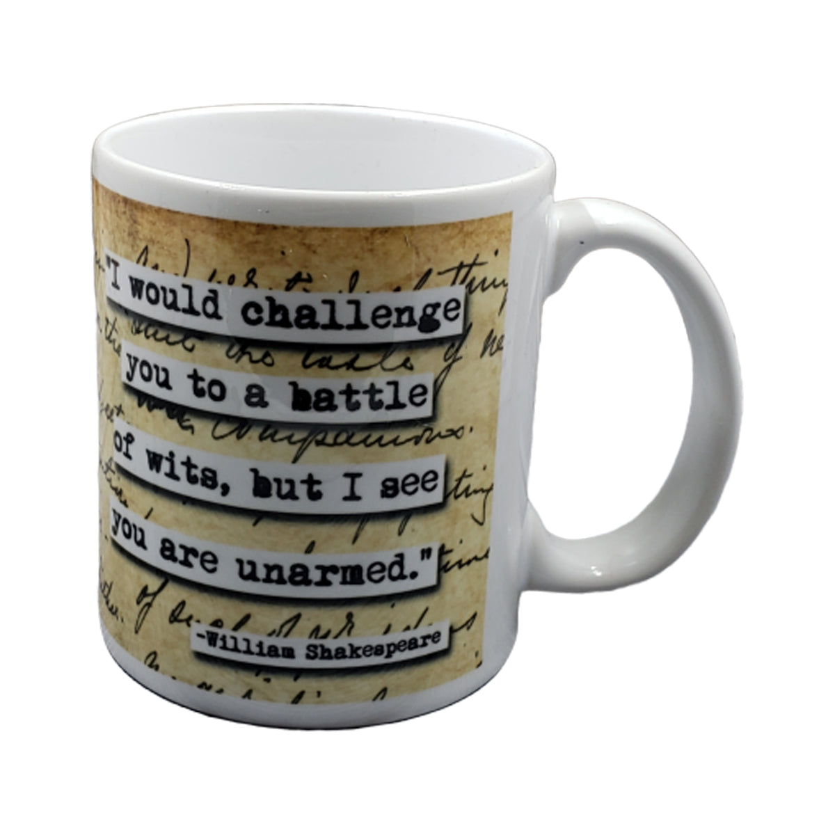 Shakespeare Battle of Wits Quote Mug