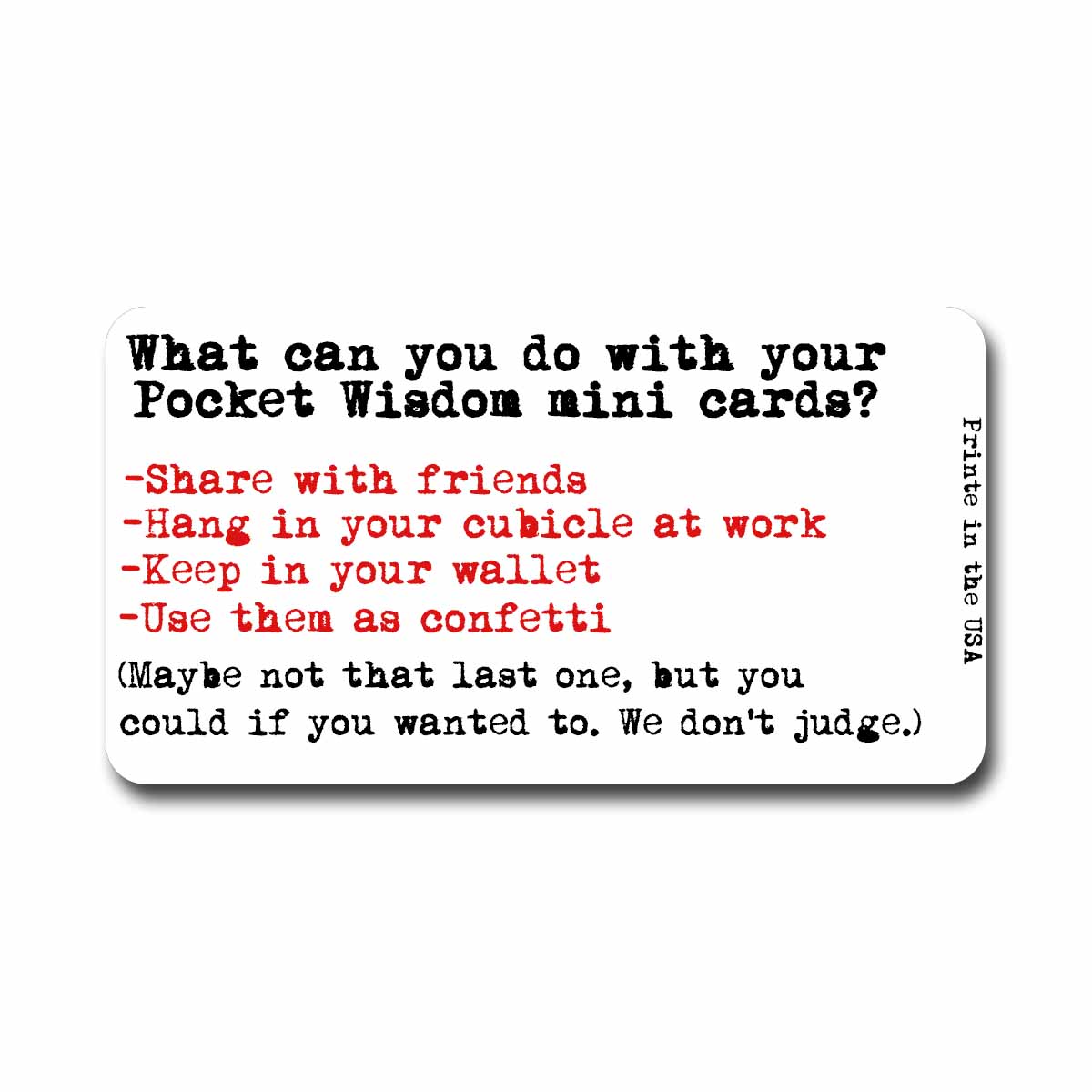 Advice Pocket Wisdom Mini Quote Cards Set of 12