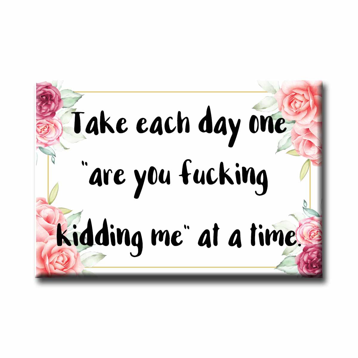 NSFW Take Each Day Refrigerator Magnet