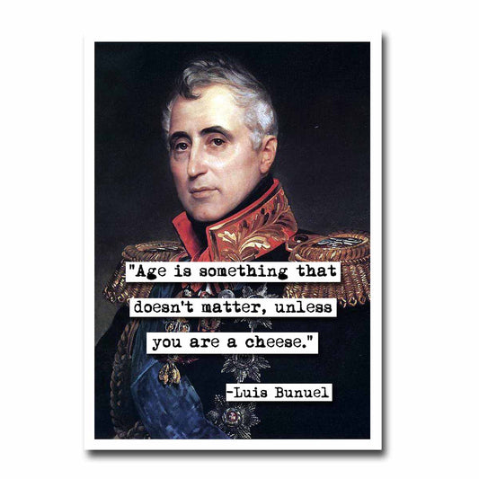 Luis Bunuel Age Quote Blank Greeting Card