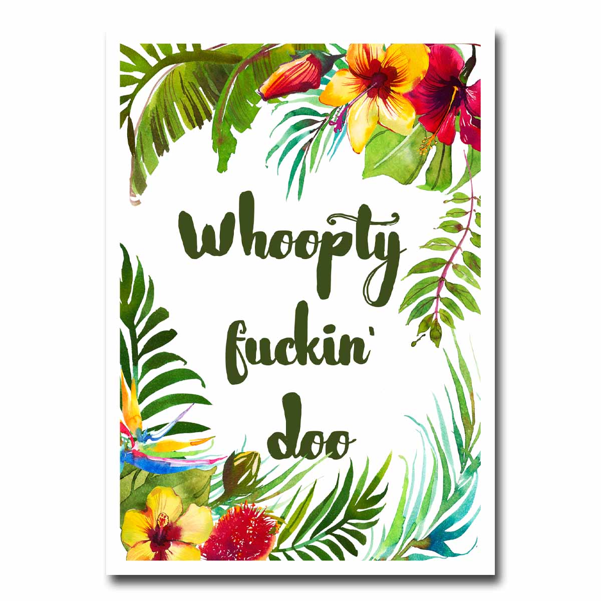 Whoopty Fucking Doo Blank Greeting Card NSFW