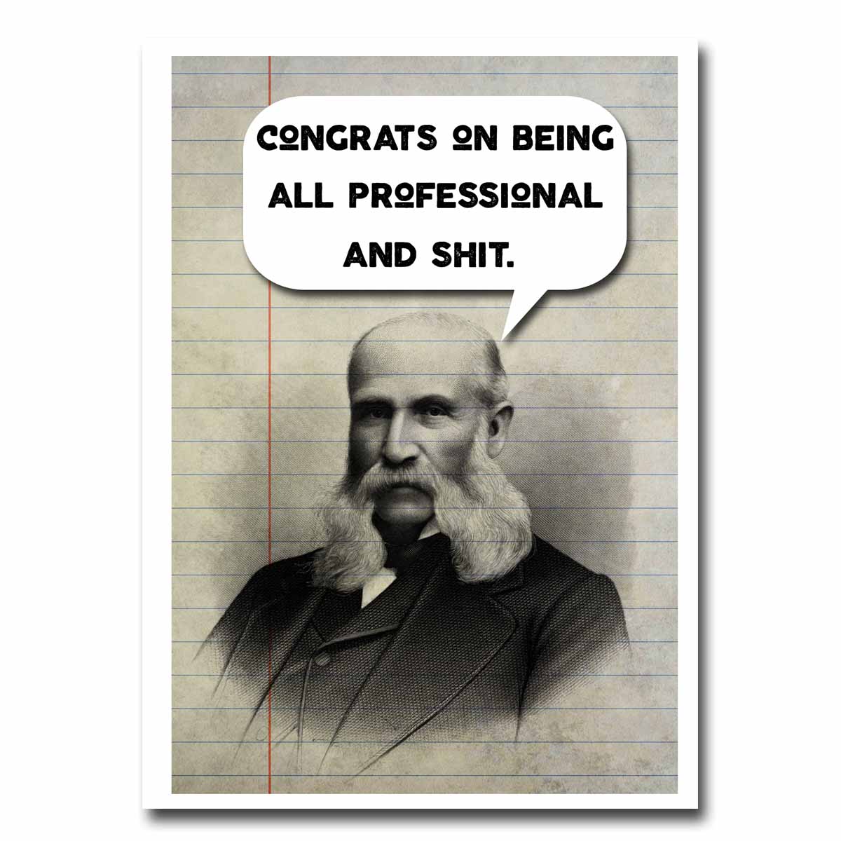 All Professional and Shit Blank Greeting Card NSFW