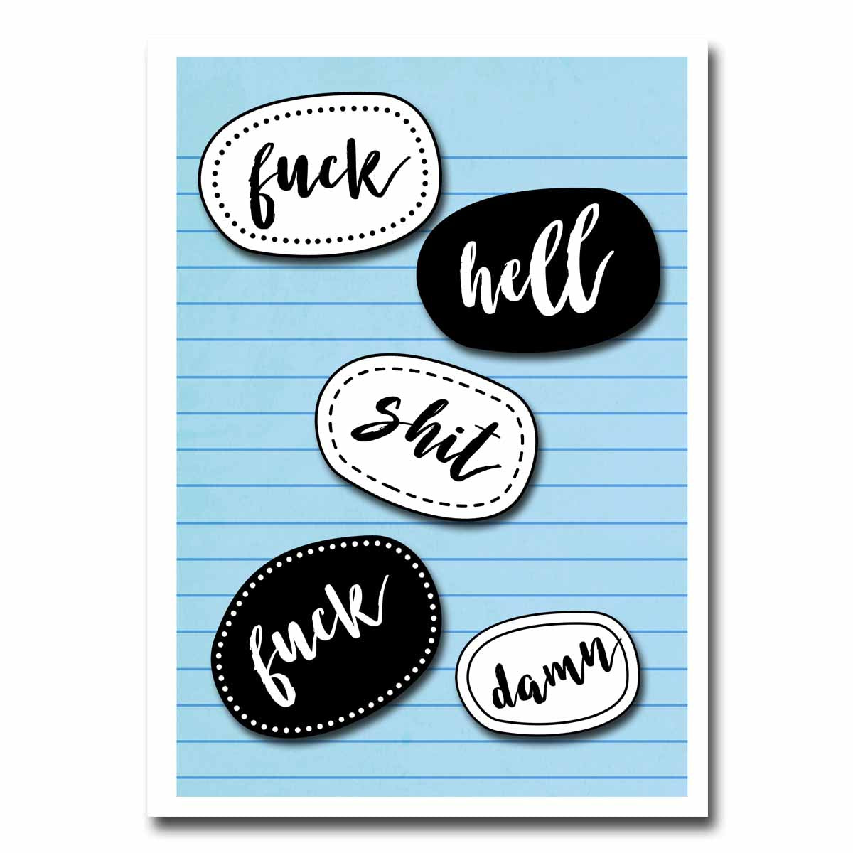 Curses Blank Greeting Card NSFW