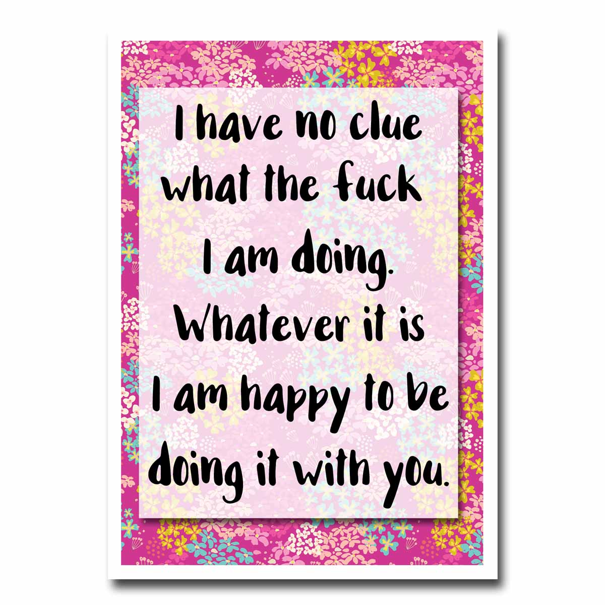 No Clue Blank Greeting Card NSFW