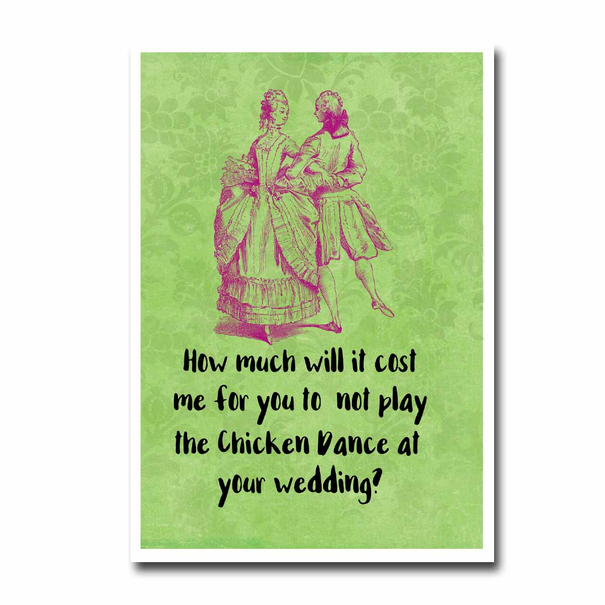 Chicken Dance Wedding Blank Greeting Card