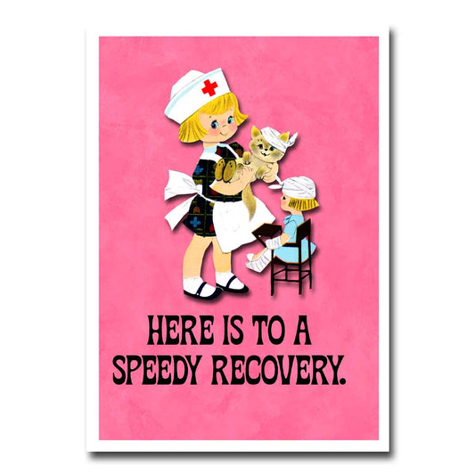 Get Well Blank Greeting Card