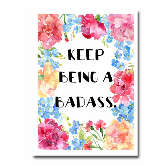 Heaving Bosoms Keep Being a Badass Blank Greeting Card