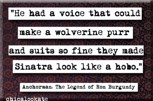 Ron Burgundy Anchorman  He Had a Voice Movie Quote Refrigerator Magnet (no.618)