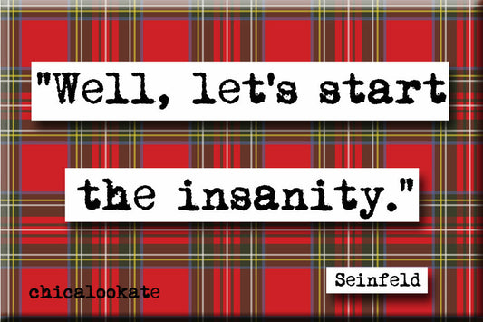 Seinfeld Lets start the Insanity Television Quote Refrigerator Magnet