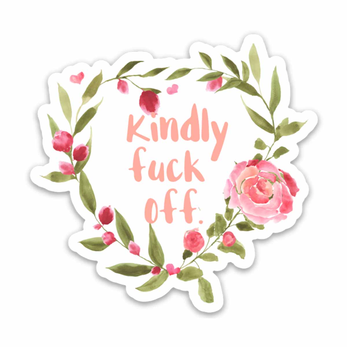 Kindly Fuck Off Vinyl Sticker NSFW