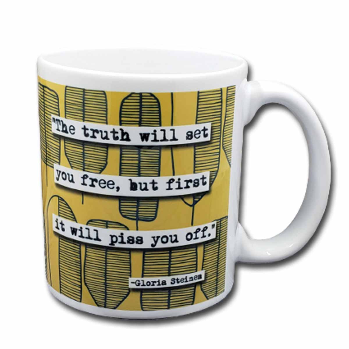 Gloria Steinem Set You Free Quote Mug