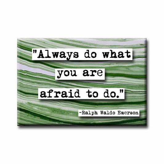 Ralph Waldo Emerson Afraid Quote Magnet (no.215)