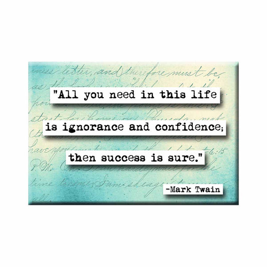 Mark Twain Success Quote Magnet (no.256)