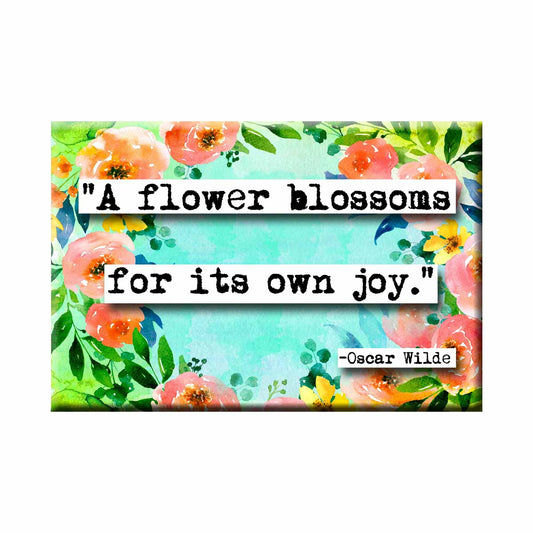 Oscar Wilde Joy Quote Refrigerator Magnet (no.484)