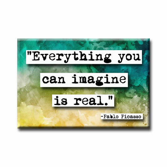 Pablo Picasso Imagine Quote Refrigerator Magnet (no.598)