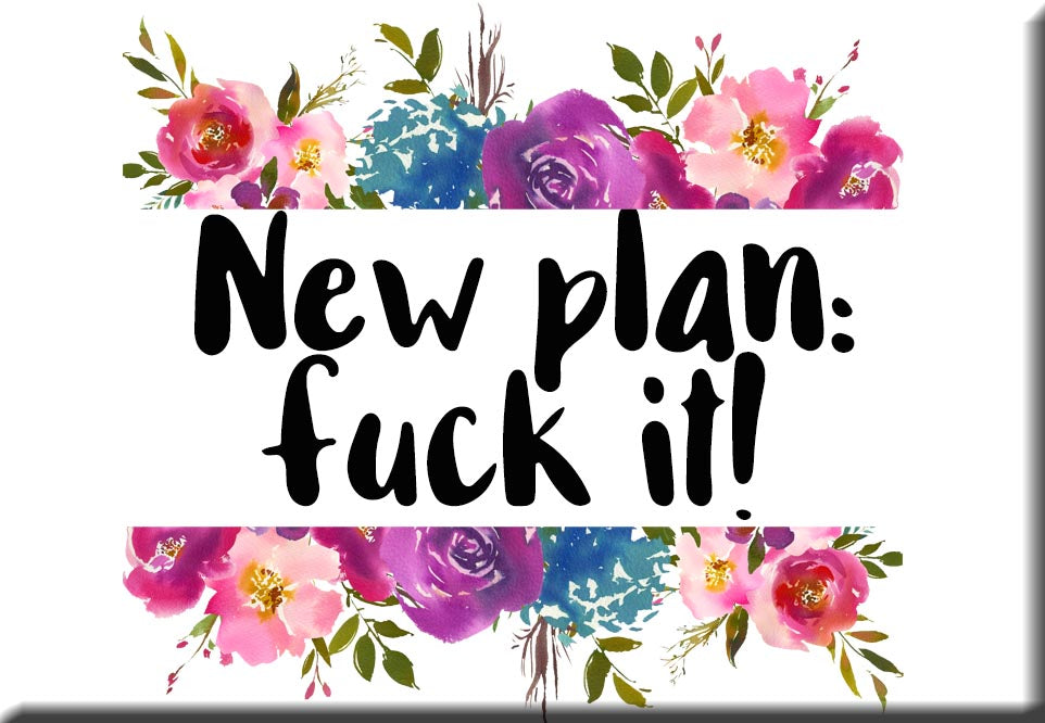 New Plan Fuck It NSFW Refrigerator Magnet