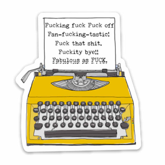 Typewritten Swears Vinyl Sticker NSFW