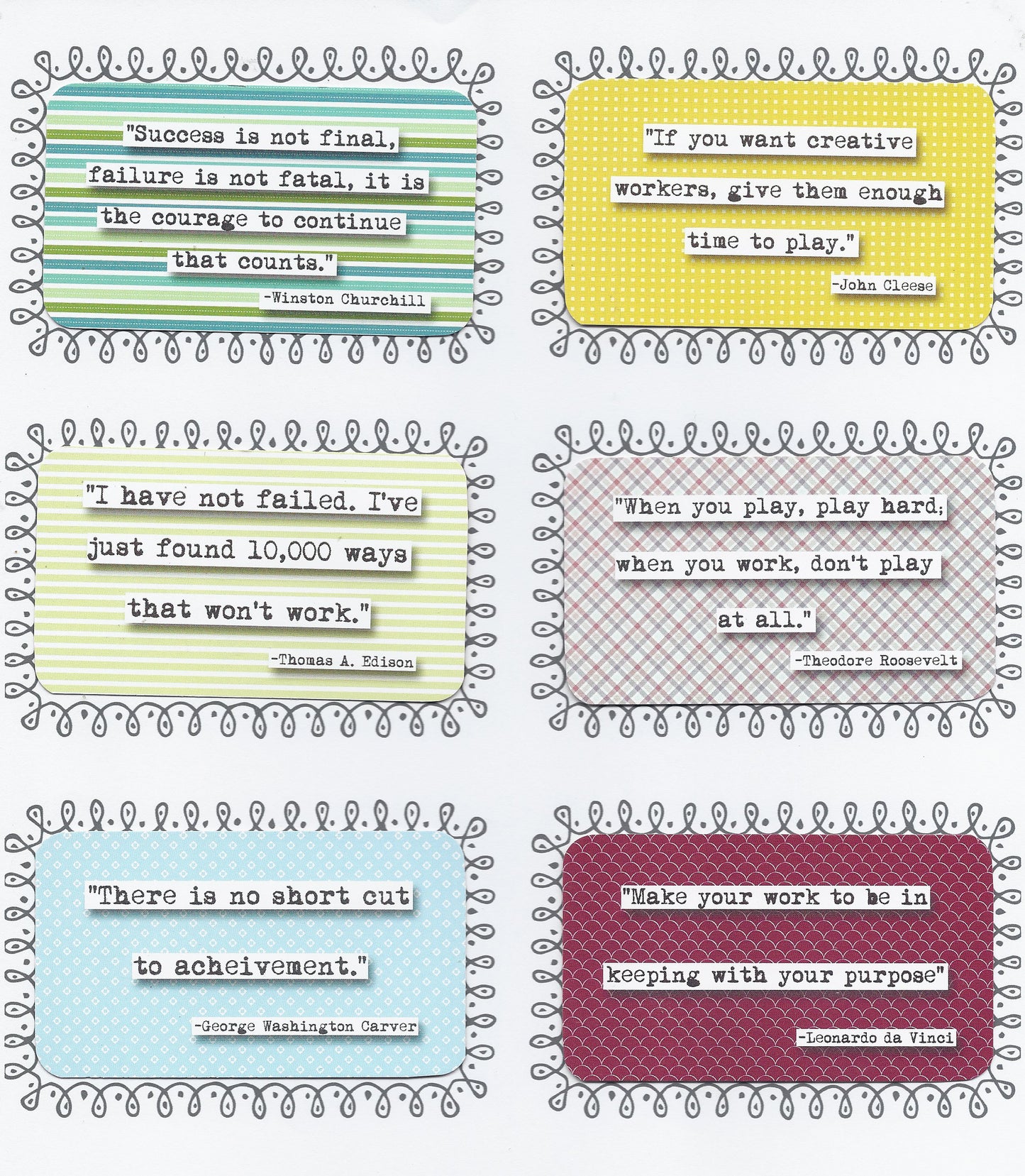 Work Pocket Wisdom Mini Quote Cards Set of 12