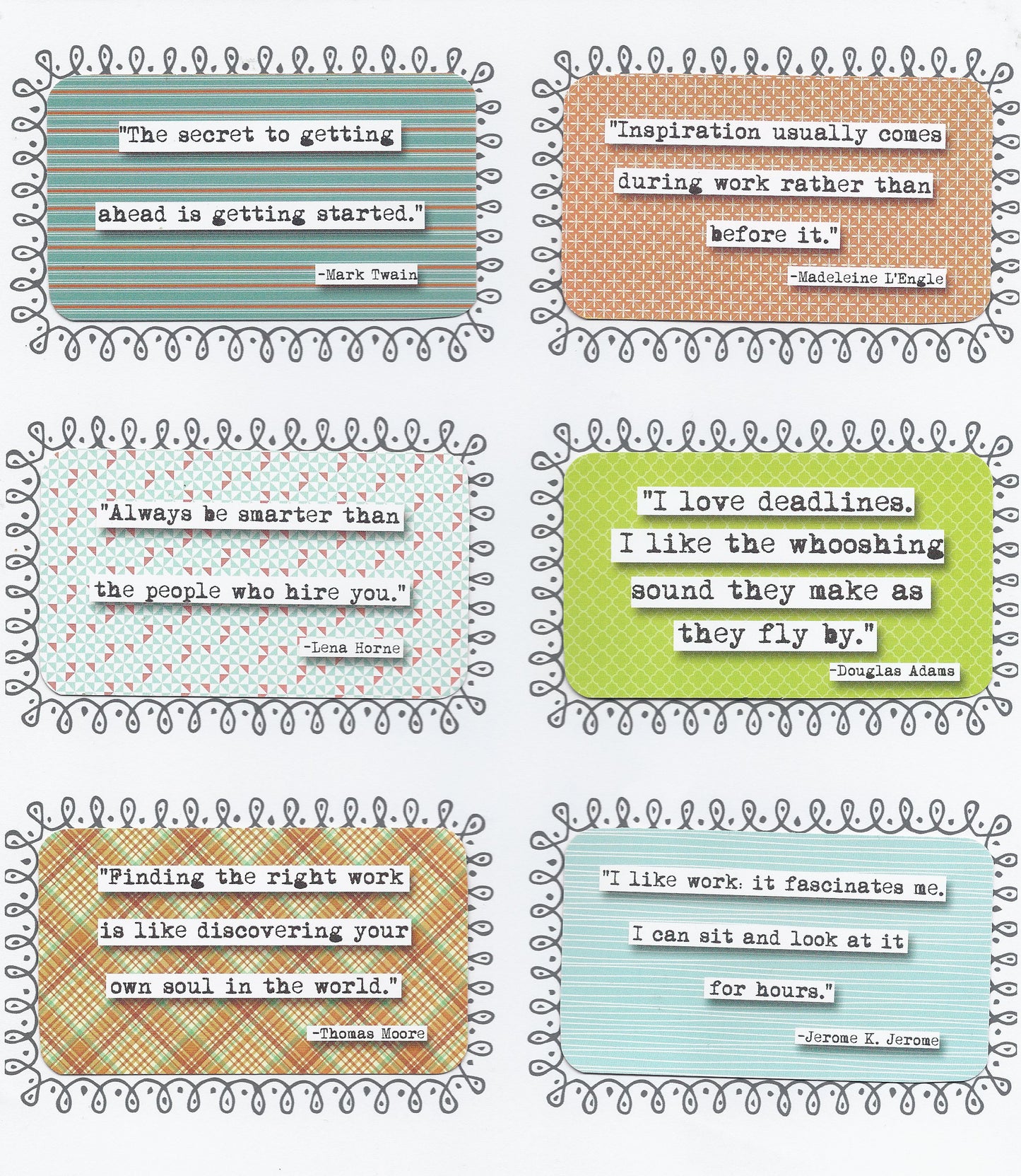 Work Pocket Wisdom Mini Quote Cards Set of 12