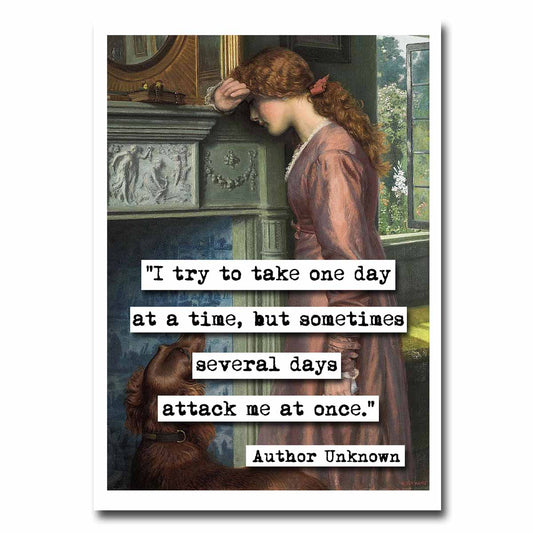 Take One Day Quote Blank Greeting Card
