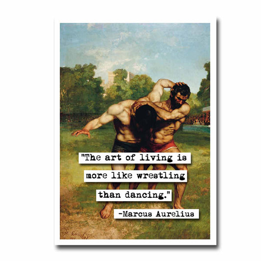 Marcus Aurelius Art of Living Quote Blank Greeting Card