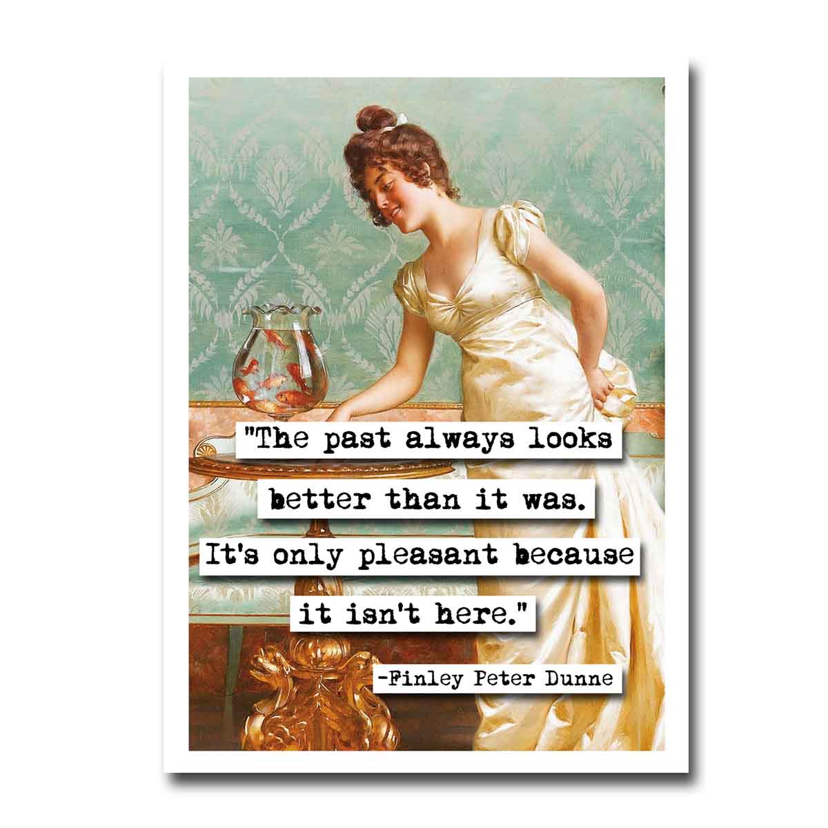 Finley Peter Dunne The Past Quote Blank Greeting Card