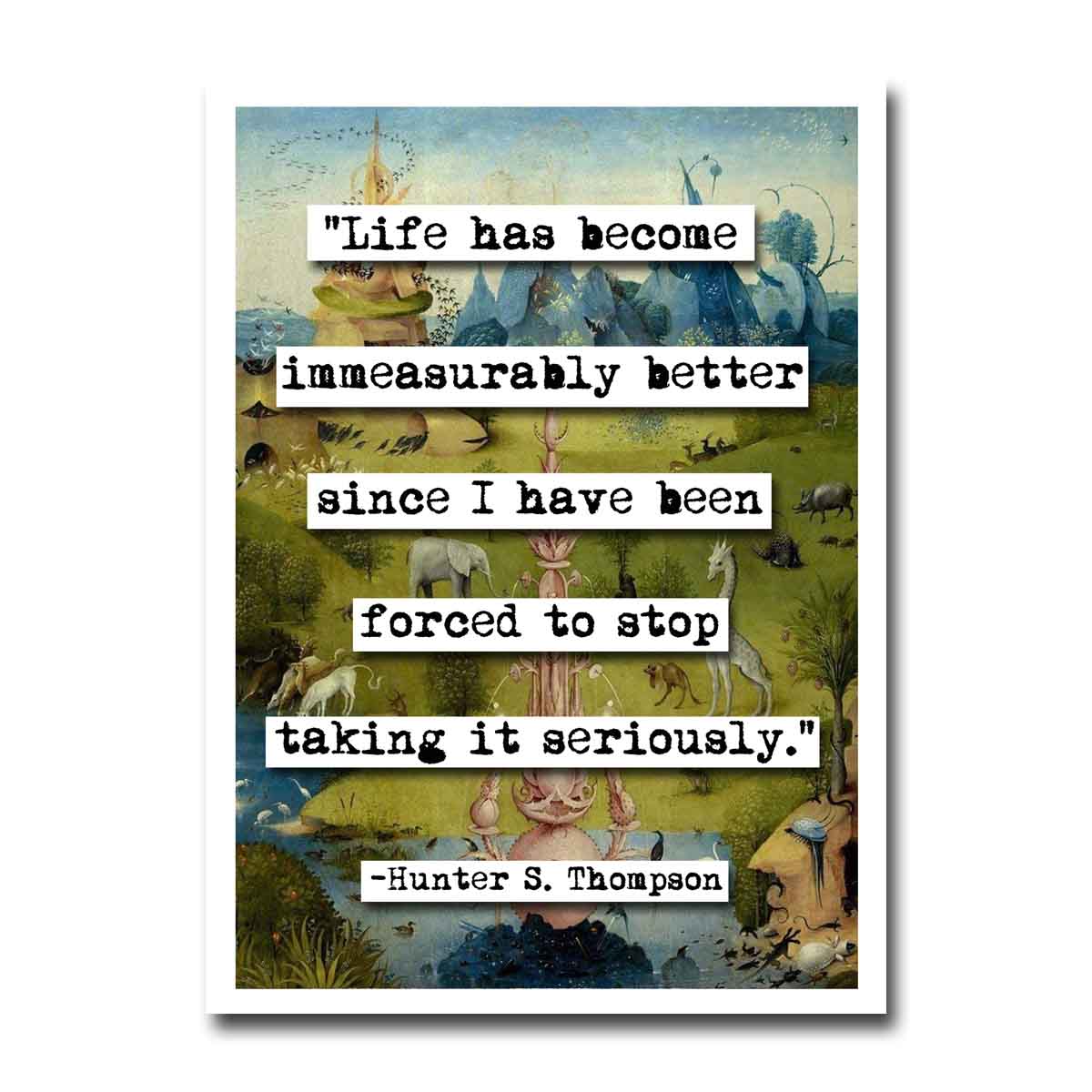 Hunter S. Thompson Quote Blank Greeting Card