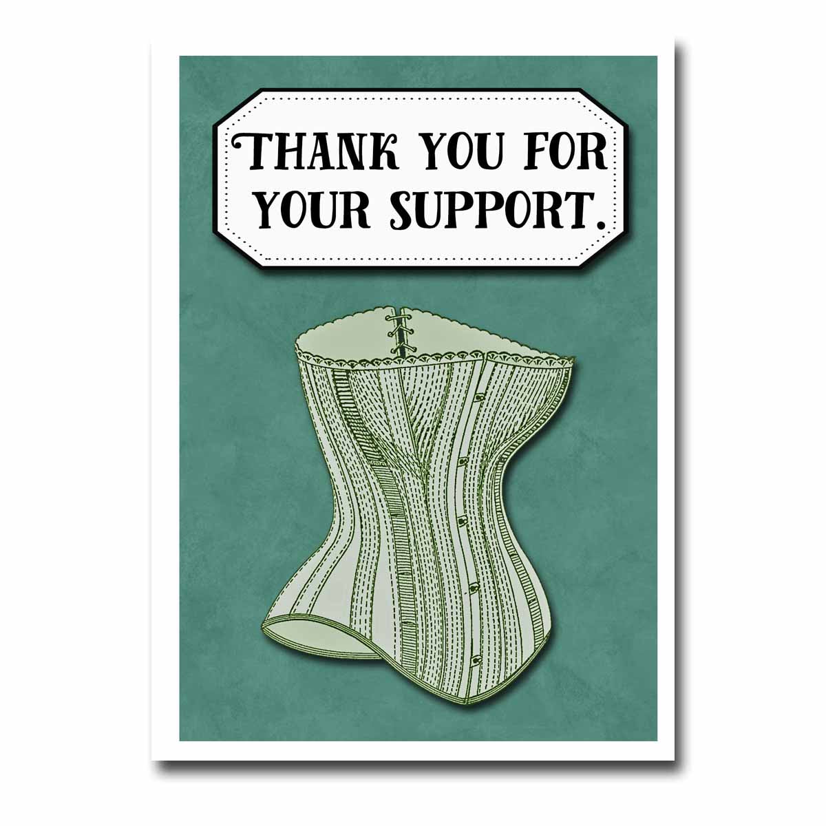 Thank You For Your Support Blank Greeting Card