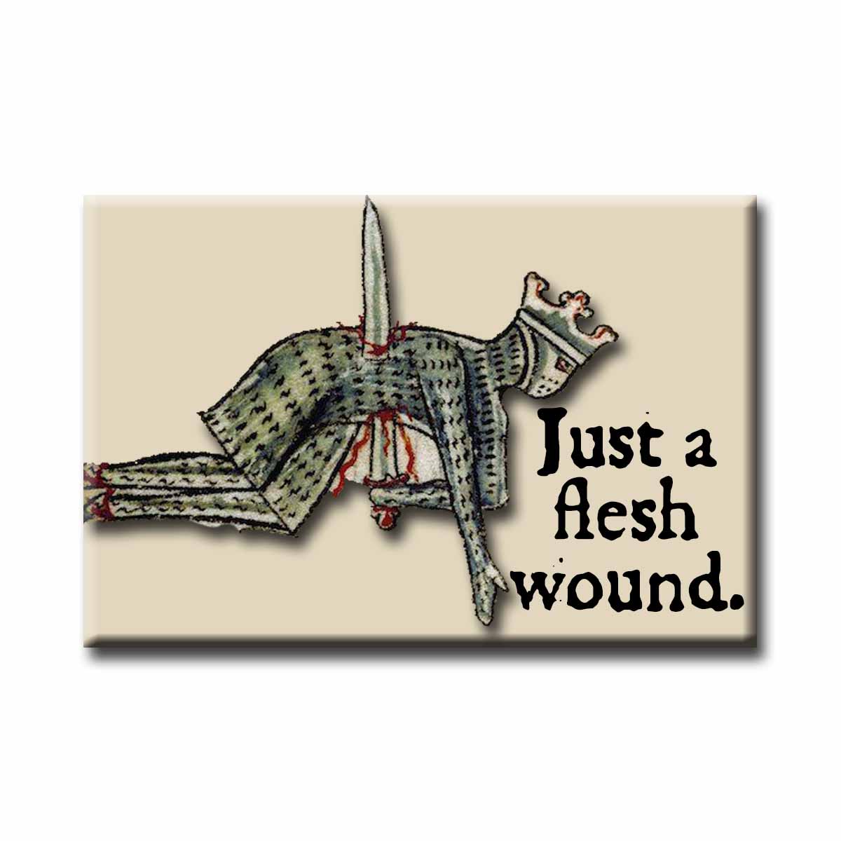 Medieval Marginalia Just a Flesh Wound Refrigerator Magnet